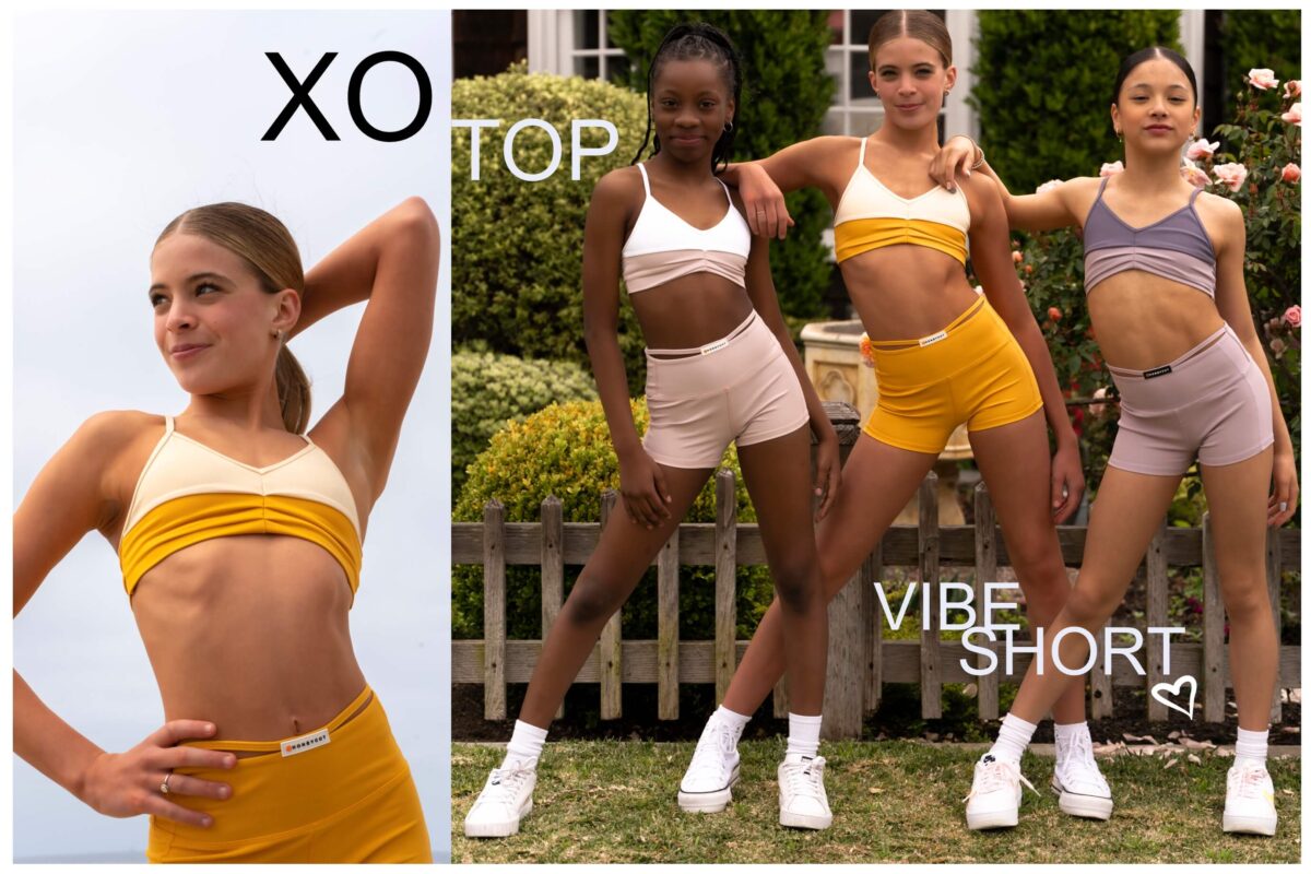 XO dance wear top/Vibe dance wear short